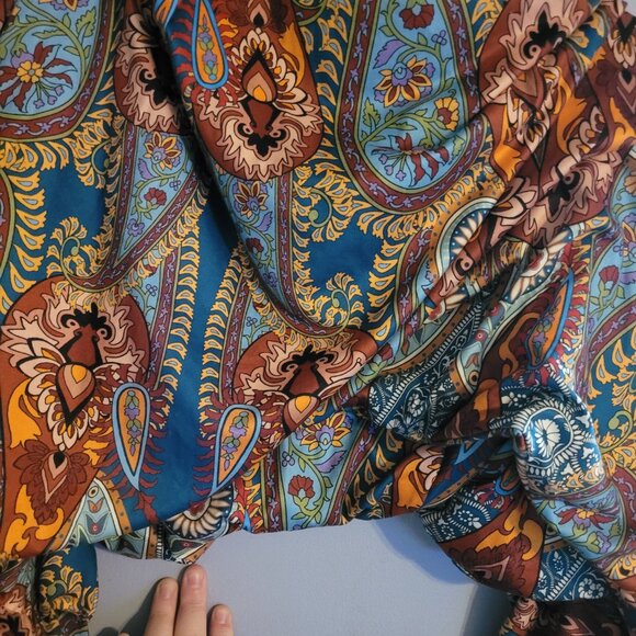 SZ 4Xl Boho Style Loose Drop Crotch Jump Suit Romper Open Shoulders - Picture 2 of 6